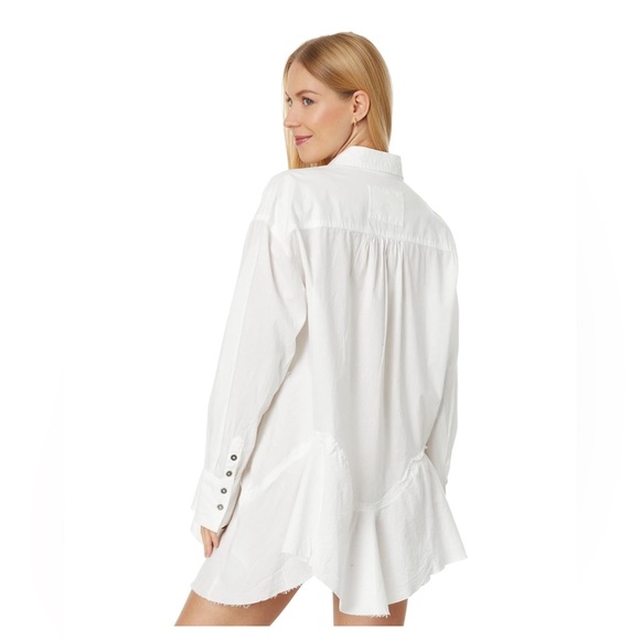 Free People We The Free Freya Poplin Women’s White Top - Picture 8 of 14
